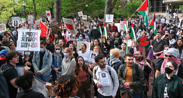 | Hundreds of Temple University Drexel University and University of Pennsylvania students march in Philadelphia in solidarity with Palestine April 2024 | MR Online